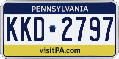 PA license plate KKD2797
