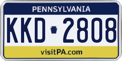 PA license plate KKD2808