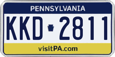 PA license plate KKD2811