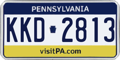 PA license plate KKD2813