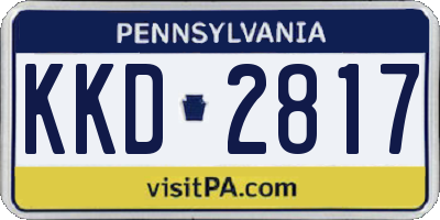 PA license plate KKD2817