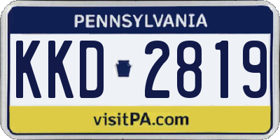 PA license plate KKD2819