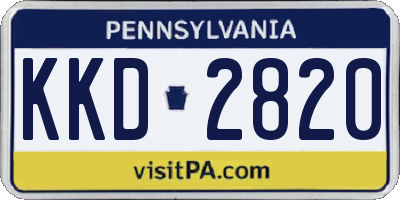 PA license plate KKD2820
