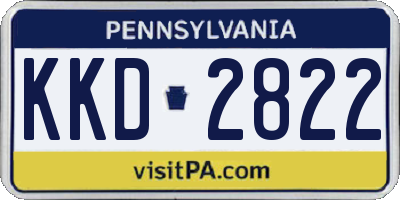 PA license plate KKD2822