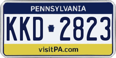 PA license plate KKD2823
