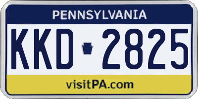 PA license plate KKD2825
