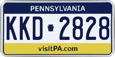 PA license plate KKD2828