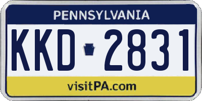 PA license plate KKD2831