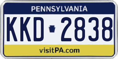 PA license plate KKD2838
