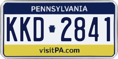 PA license plate KKD2841