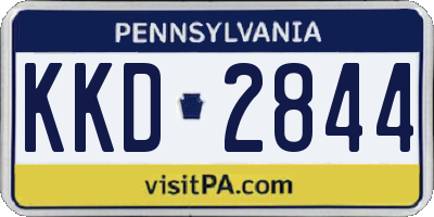 PA license plate KKD2844