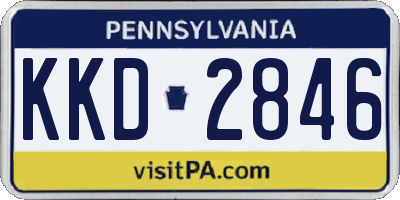 PA license plate KKD2846