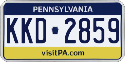 PA license plate KKD2859