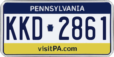 PA license plate KKD2861
