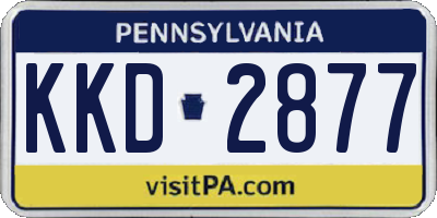 PA license plate KKD2877