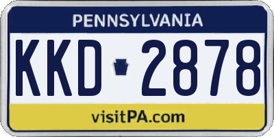 PA license plate KKD2878