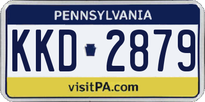 PA license plate KKD2879