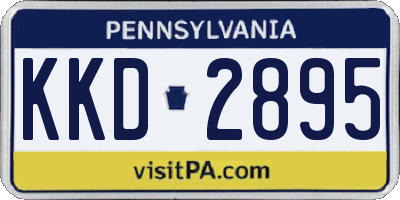 PA license plate KKD2895