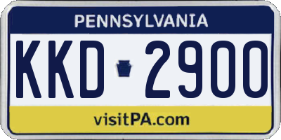 PA license plate KKD2900