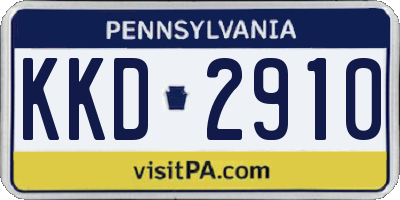 PA license plate KKD2910