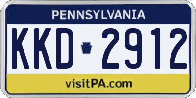 PA license plate KKD2912