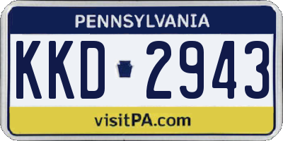 PA license plate KKD2943