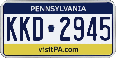 PA license plate KKD2945