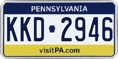 PA license plate KKD2946