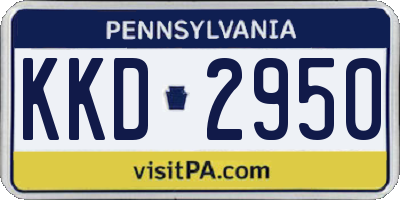 PA license plate KKD2950