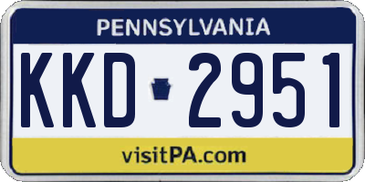 PA license plate KKD2951