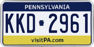 PA license plate KKD2961