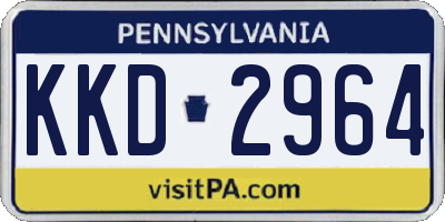 PA license plate KKD2964