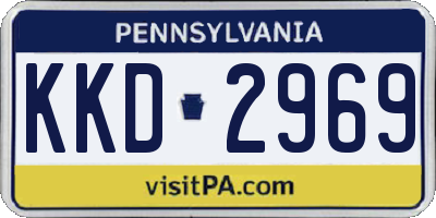 PA license plate KKD2969