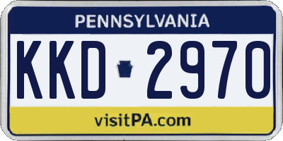 PA license plate KKD2970