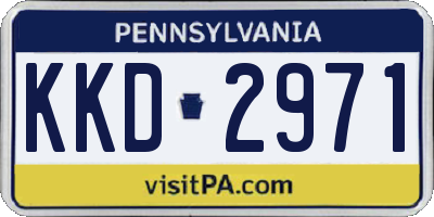 PA license plate KKD2971