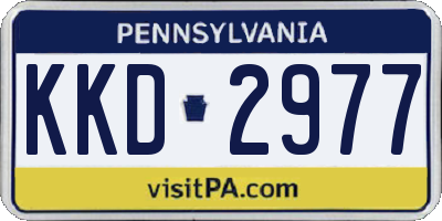 PA license plate KKD2977