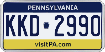 PA license plate KKD2990