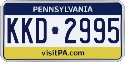 PA license plate KKD2995