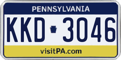 PA license plate KKD3046
