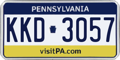 PA license plate KKD3057