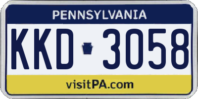 PA license plate KKD3058