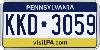 PA license plate KKD3059