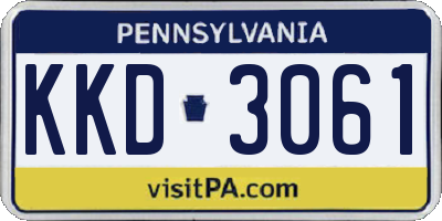 PA license plate KKD3061