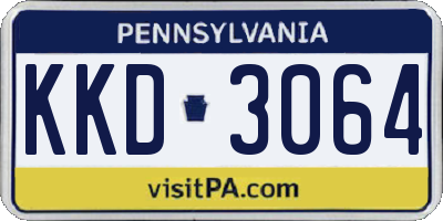PA license plate KKD3064