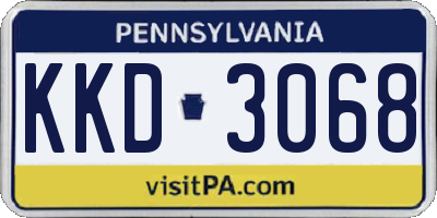 PA license plate KKD3068