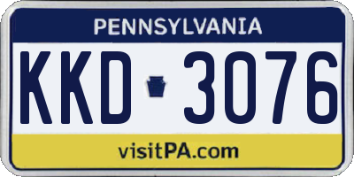 PA license plate KKD3076