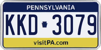 PA license plate KKD3079