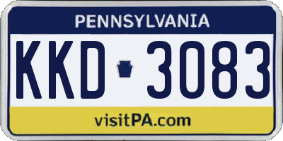 PA license plate KKD3083