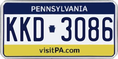 PA license plate KKD3086