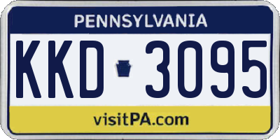 PA license plate KKD3095